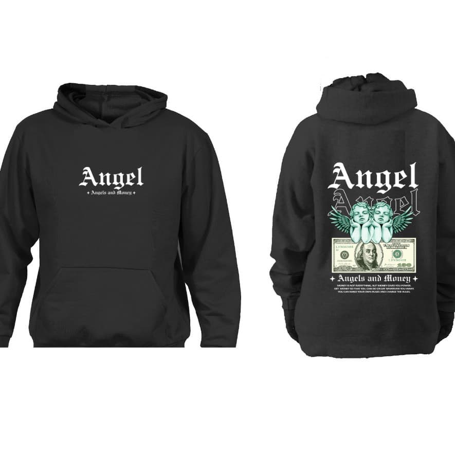 BLUSA DE FRIO MOLETOM CANGURU UNISSEX ANGEL DOLLAR