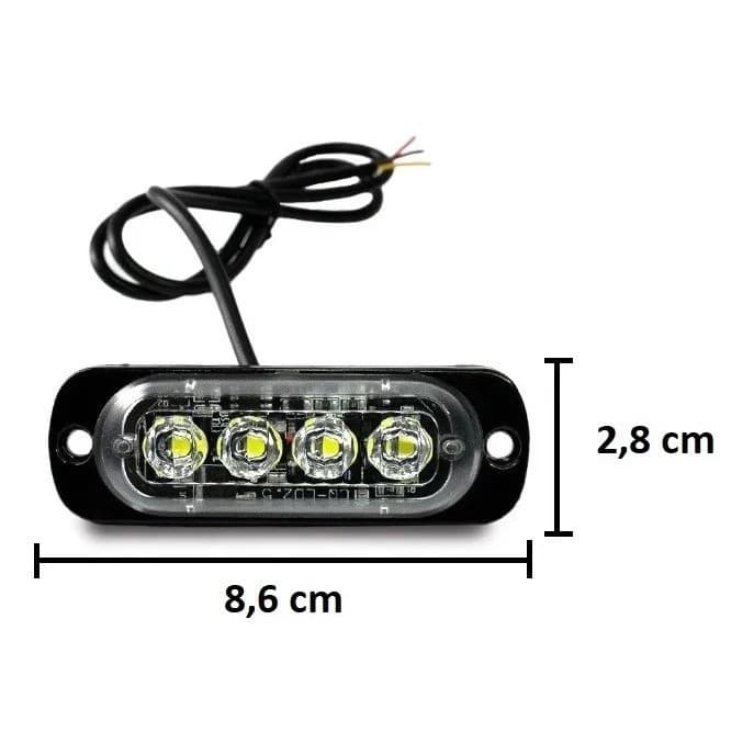 Kit Par Led Efeito Strobo Automotivo Para Viaturas, Ambulancias, Chinchos Etc..