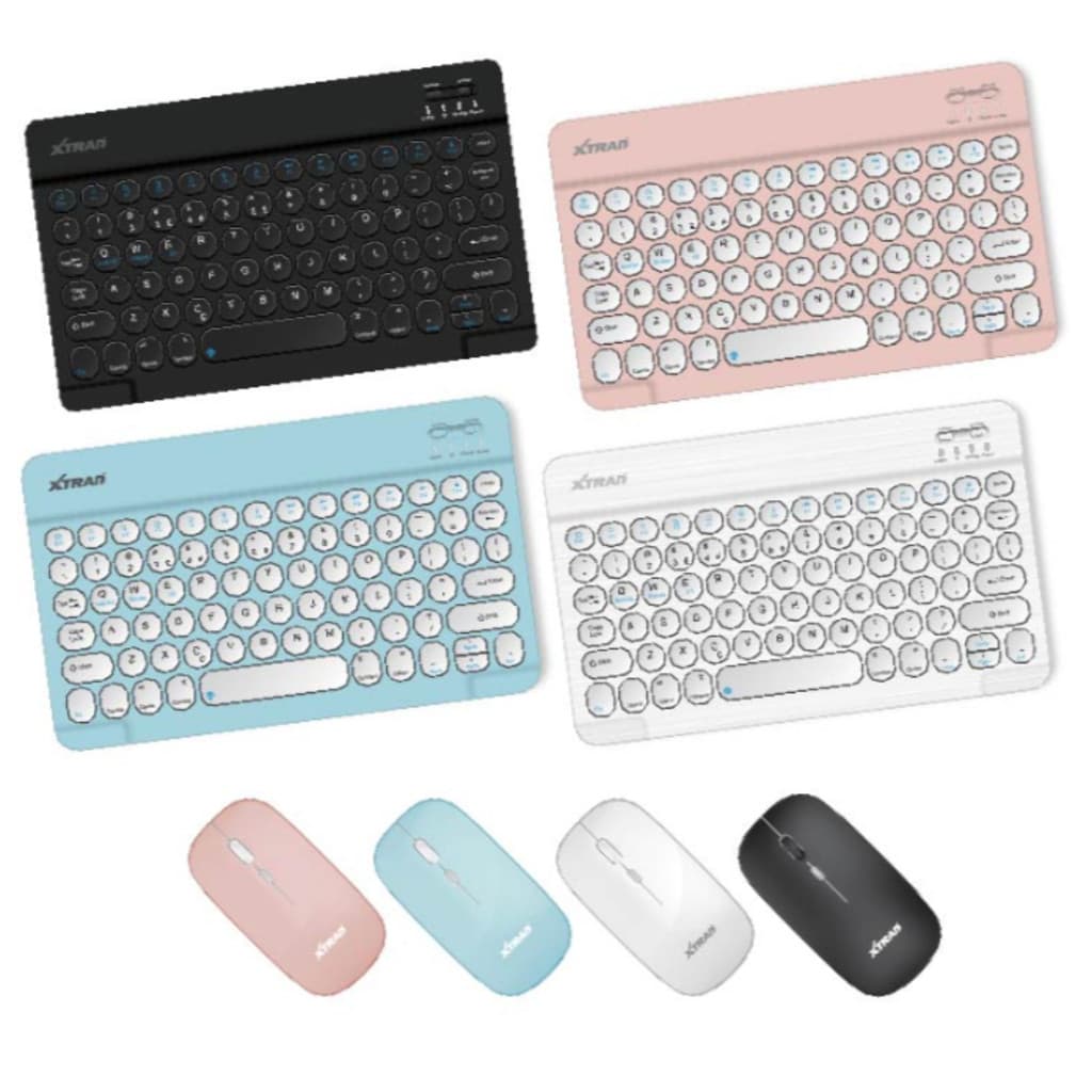 Kit Teclado E Mouse Sem Fio Ultrafino Recarregável Bluetooth