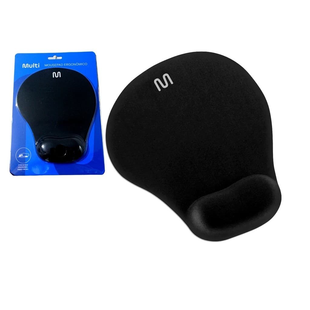 Mouse Pad Multilaser Ergonômico Ac021 Gel 20cm X 16,5cm Apoio Punho em Gel