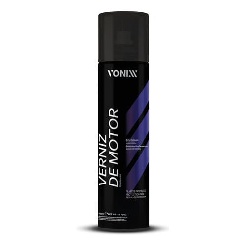 Verniz De Motor Aerosol Vonixx 400ml Brilho E Proteção Para Motores Chassi Rodas Escapamentos
