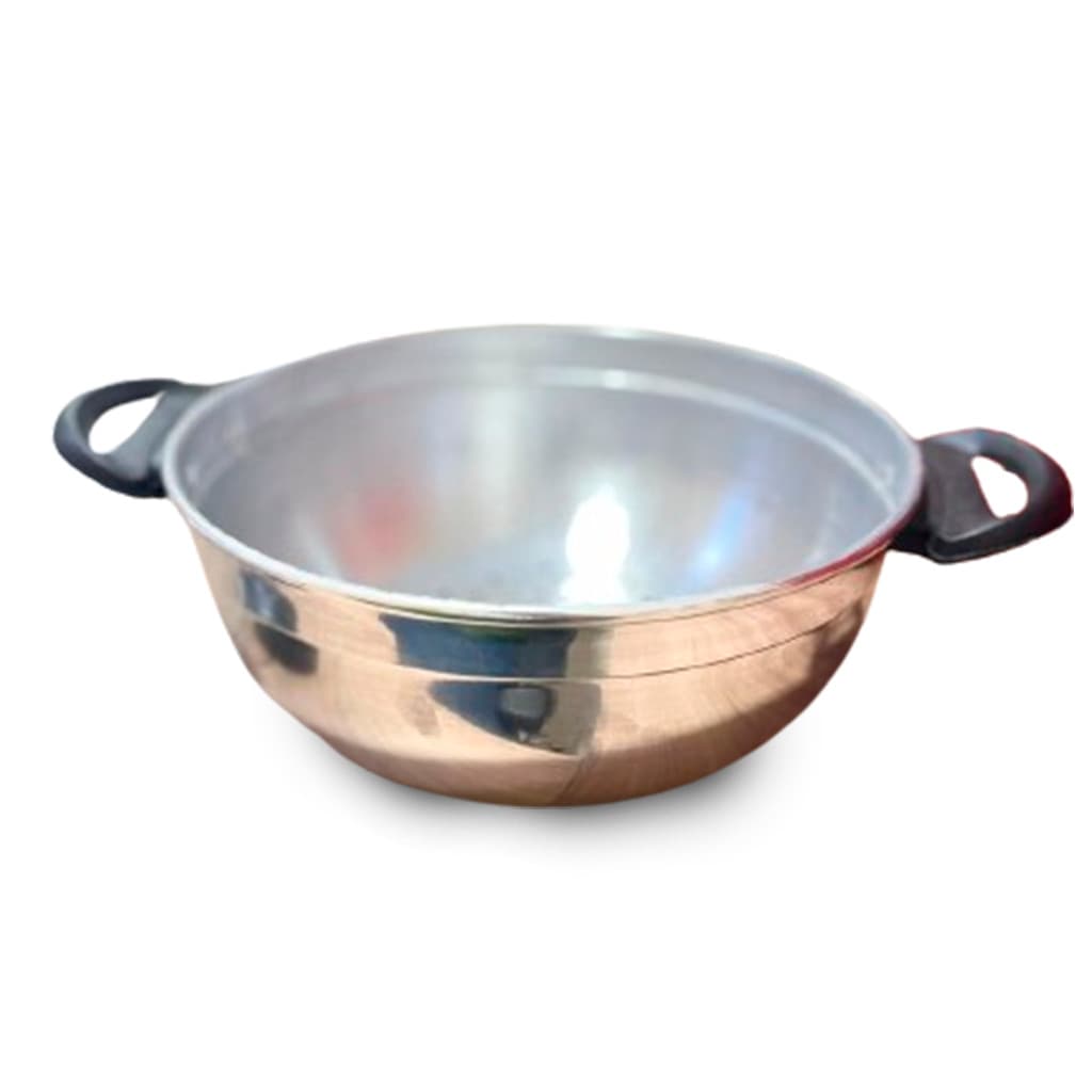 Escorredor De Macarrão Massas Em Aluminio Com Alças Baquelite 3 Litros