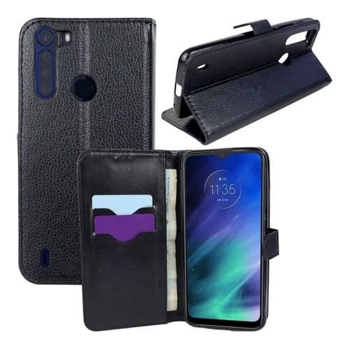 Capa Case Carteira + Película 3d Motorola One Fusion