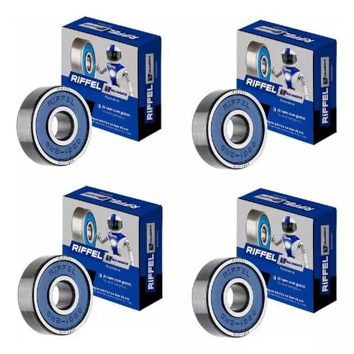 Kit 4 Rolamentos Roda Dianteira Cg Titan Fan 125 / 150 / 160 / BIZ  / BROS NXR (6301) Riffel
