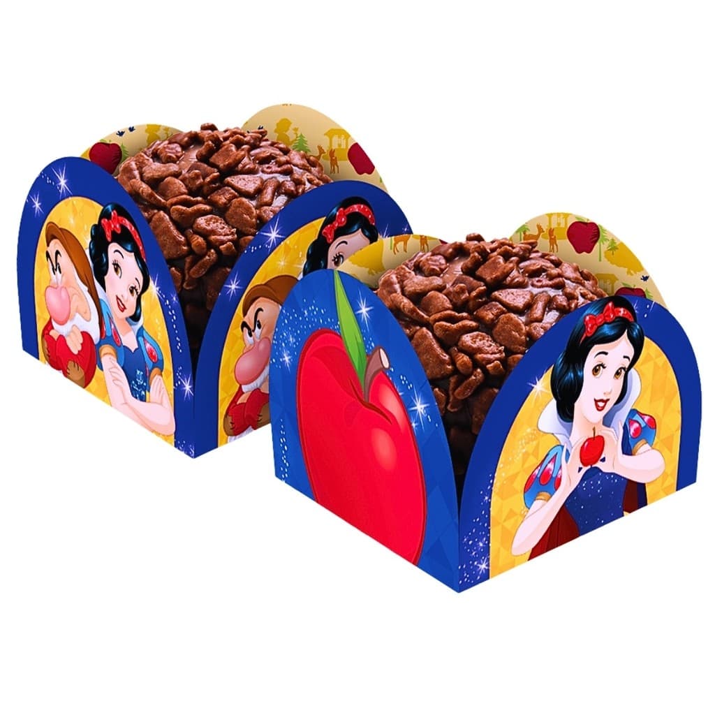 Porta Forminha De Brigadeiro Doces Branca de Neve Disney Festa de Aniversário com 50unid - 4 Pétalas