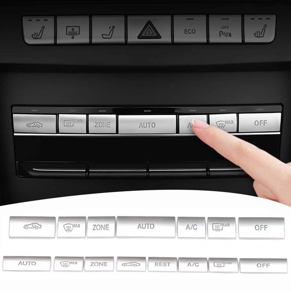 Botões De Ar Condicionado Central Do Carro Decoração Capa Guarnição Adesivo Apto Para Mercedes Benz Classe E W212 C207 2