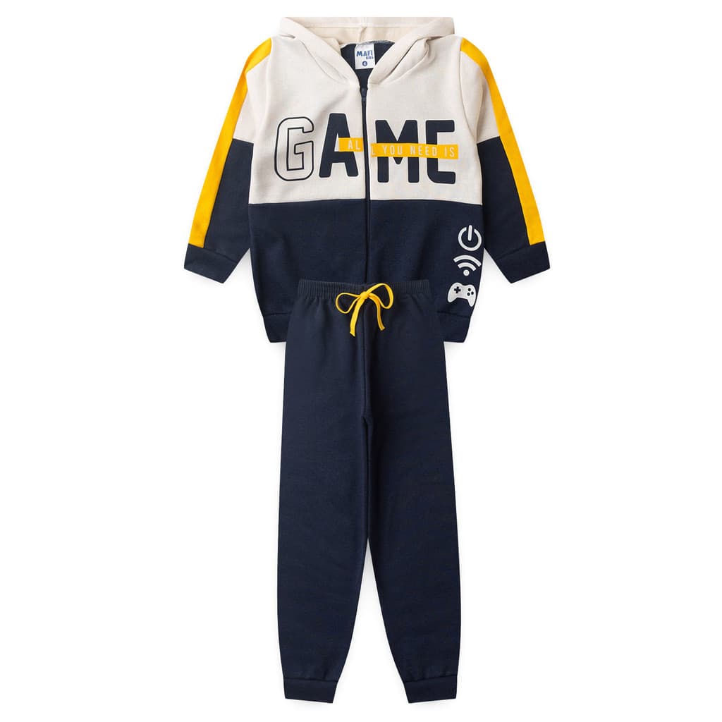 Conjunto Infantil Game Marinho Menino