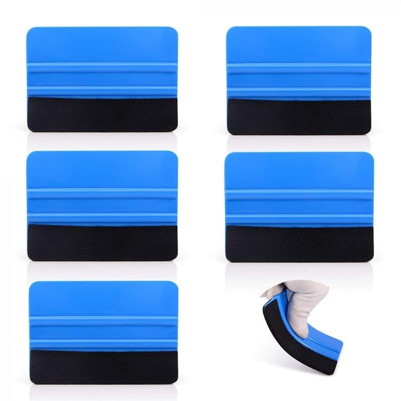 Espatula Envelopamento Insulfilm Papel de Parede Artesanato Azul com Feltro 6 Unidades