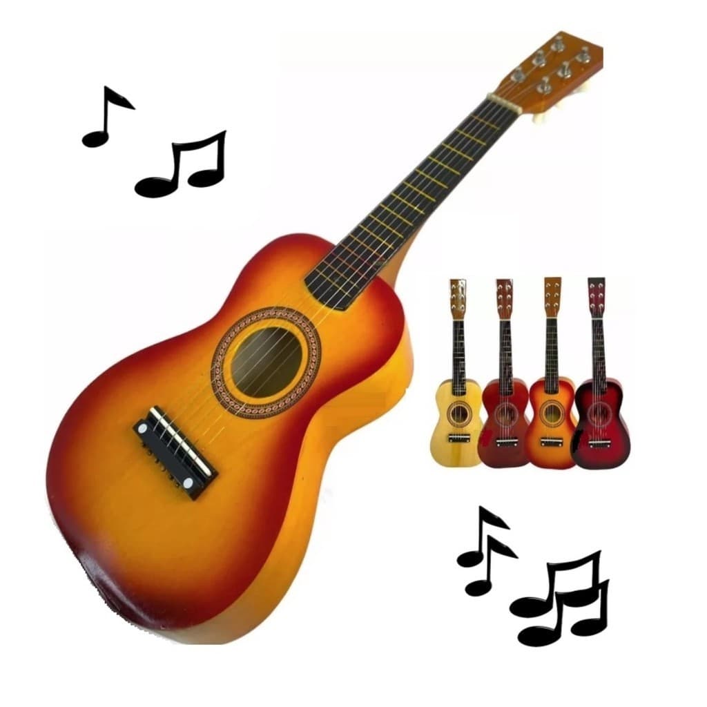 Mini Violão Infantil Acústico TOP Com Cordas De Aço Em Madeira - O Melhor Instrumento Para As Crianças Brincar