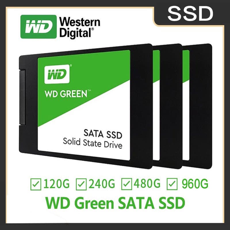Western Data SSD 120GB 240GB  1TB SATA3 2.5inch WD Unidade de Estado Sólido Verde Adequada para Computador Portátil