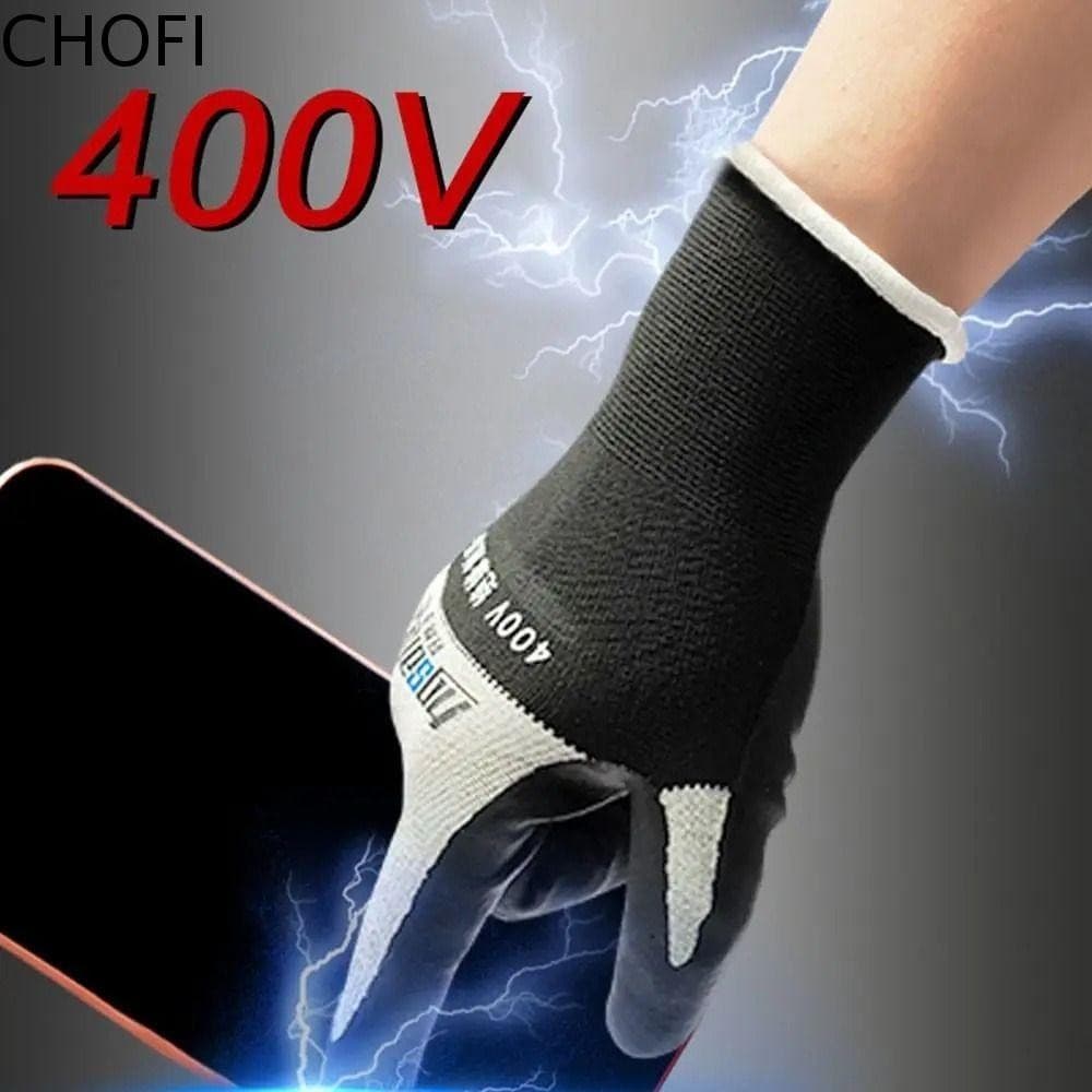 Luvas Antieletricidade CHOFI , Isolantes Elétricas À Prova De Óleo Com Tensão De Retenção 400V/500V
