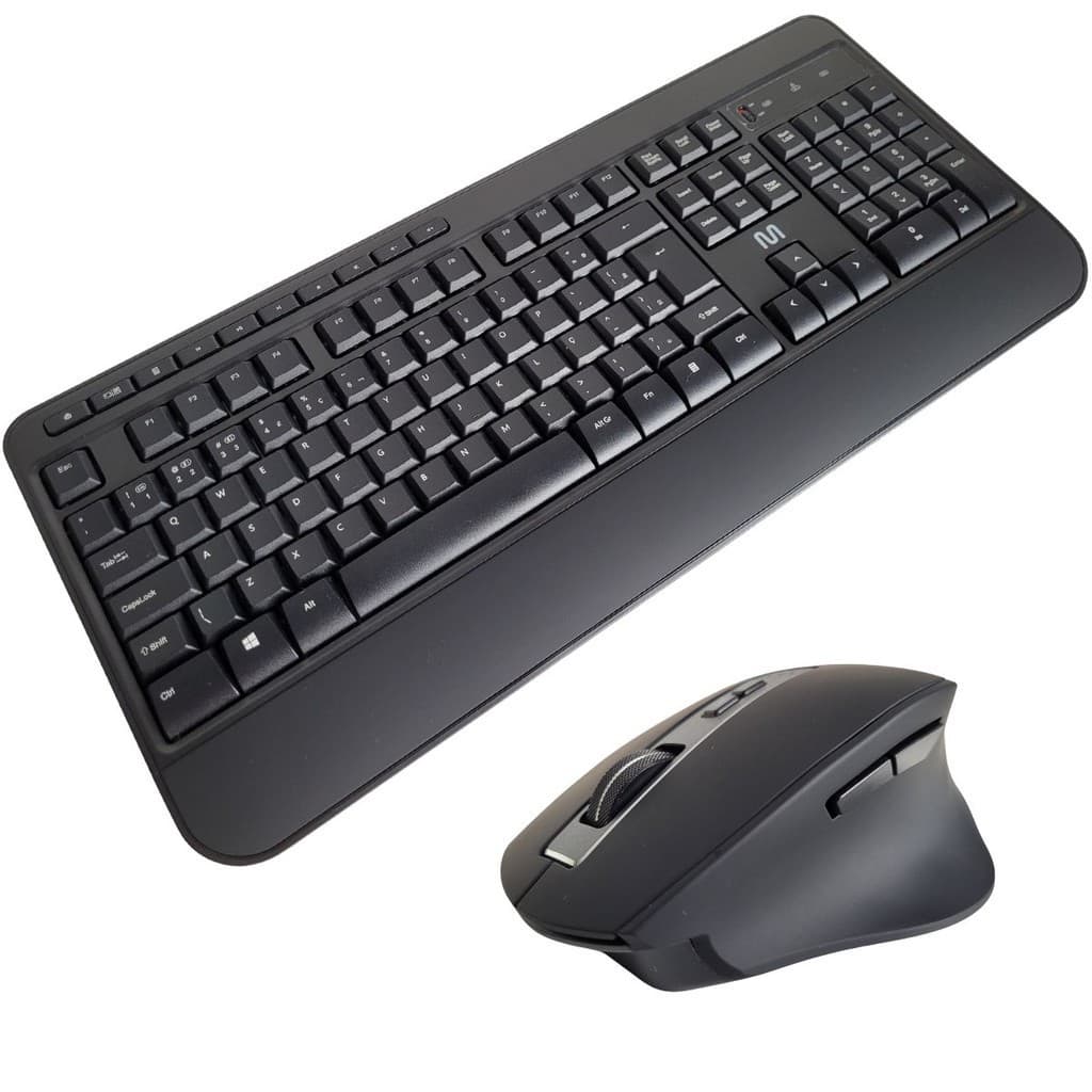 Teclado Mouse Multimidia Sem Fio Silencioso USB Bluetooth