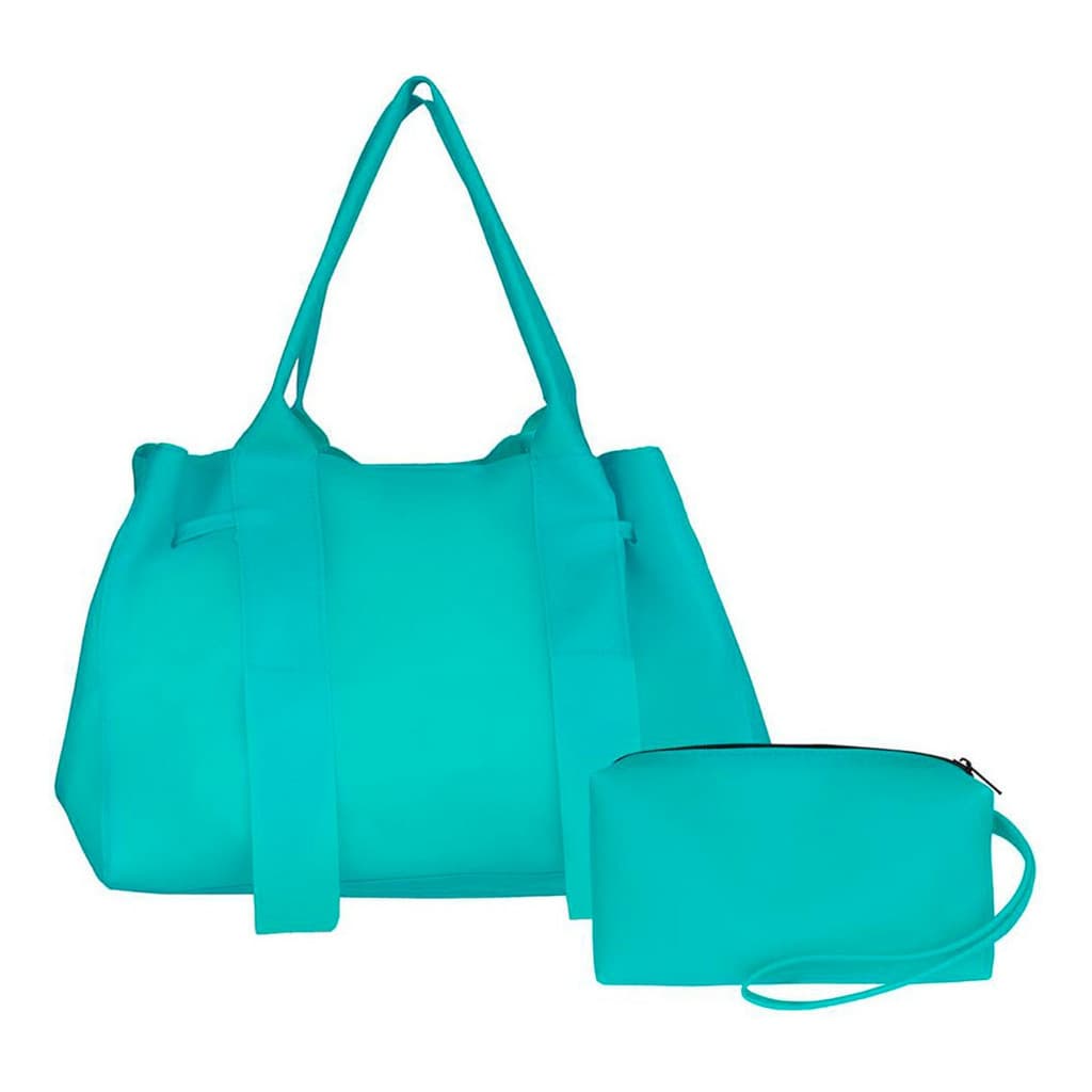 Bolsa De Praia Impermeavel Kit Com Necessaire Fecho Em Ziper