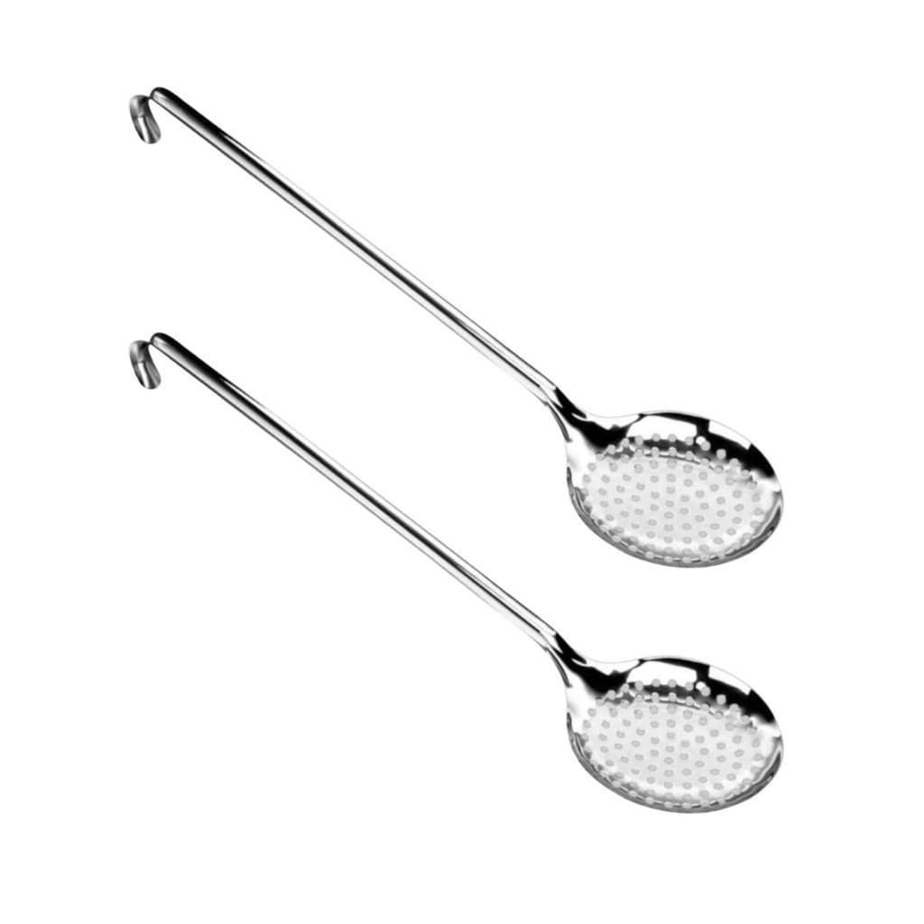 Kit 2 Escumadeiras Profissionais Aco Inox 50CM Frituras Cozinha Industrial Baccani