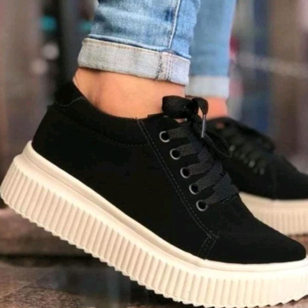 Feminino Tênis Casual Feminino Sola Tratorada Luxo Tenis