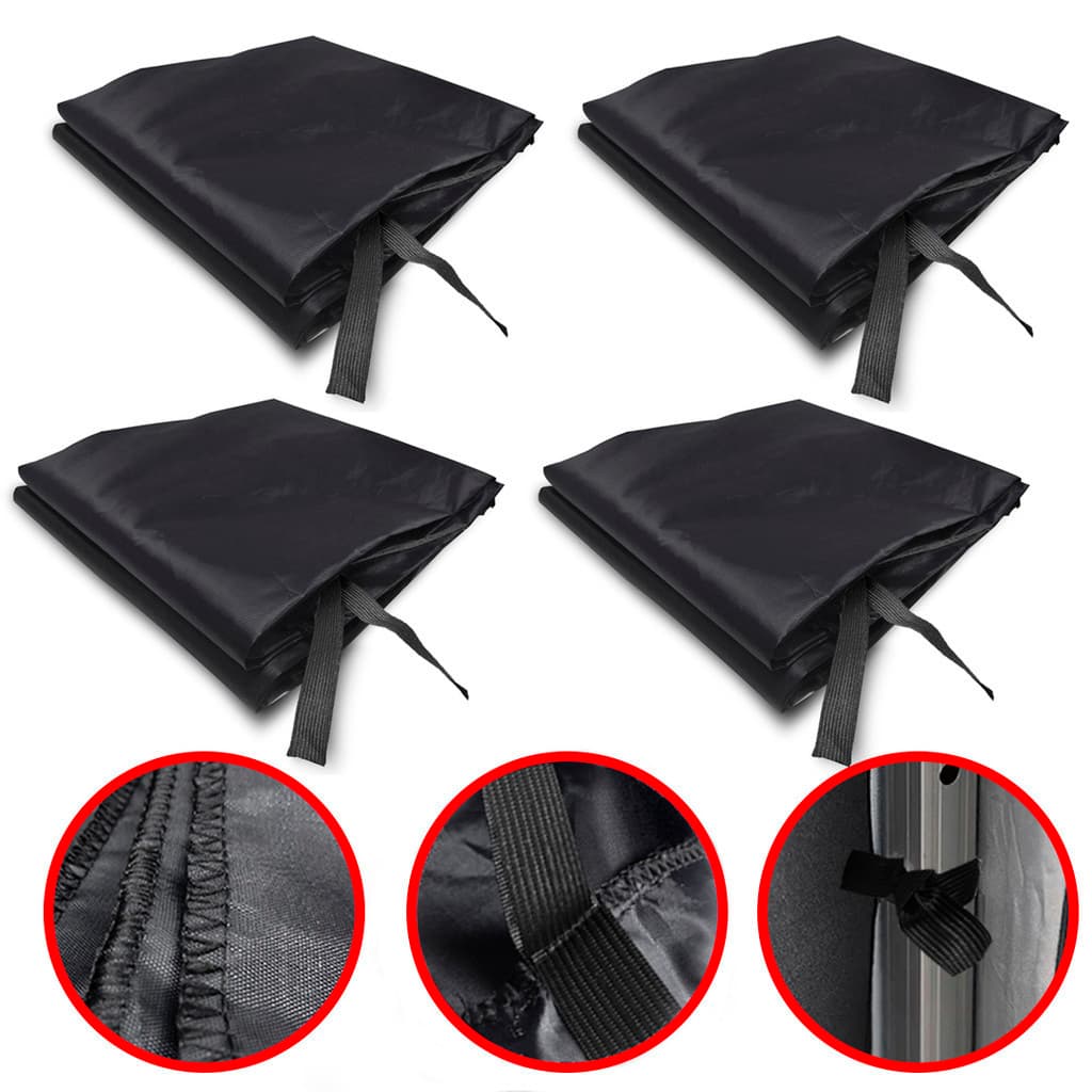 4 Paredes Fechamento Lateral Removível Para Tenda Gazebo 3x3 Preto