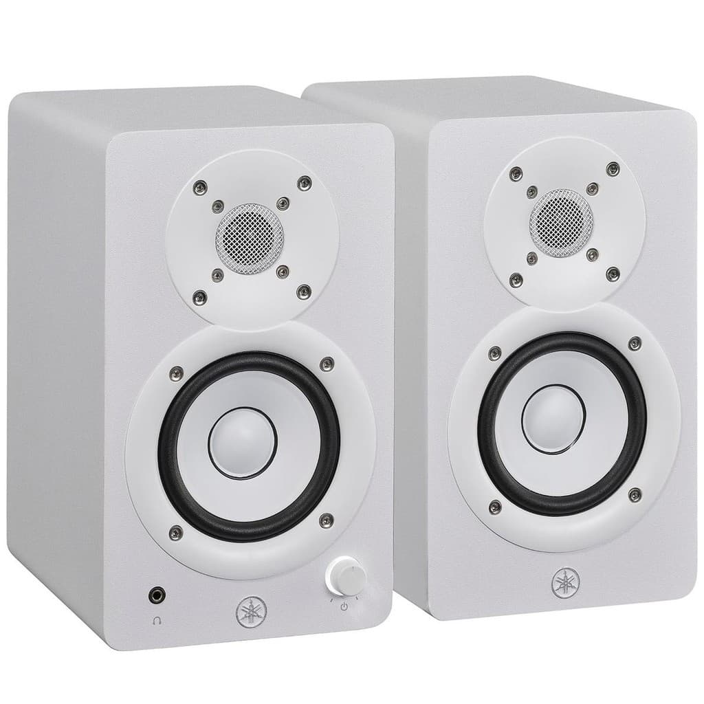 Par de Monitores de Estúdio Near Field Yamaha HS3 Bass-Reflex 2-Vias Classe D Branco 110V