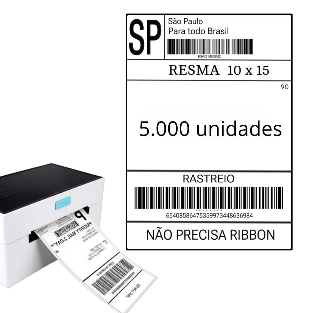 Etiquetas Térmicas 10x15cm Papel Adesivo para Impressora Térmica Envios E-commerce Frete