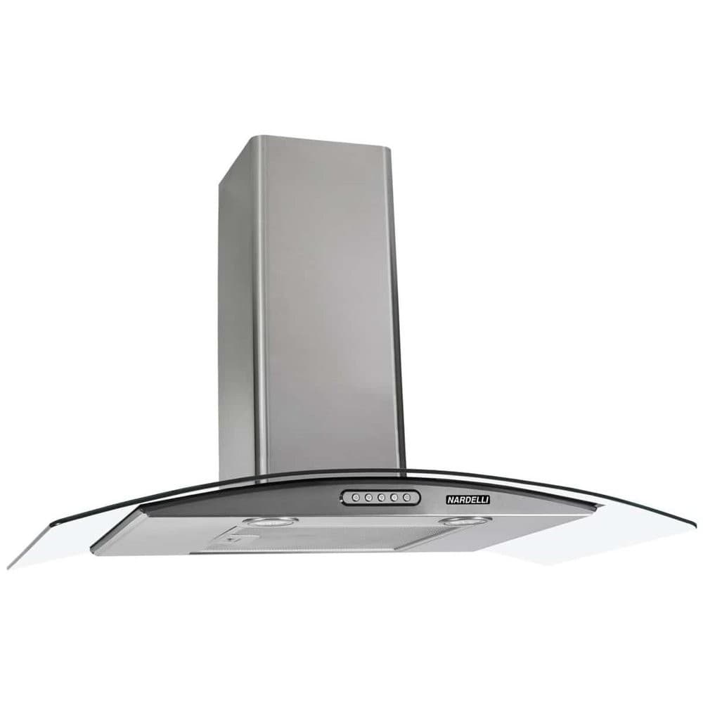 Coifa Parede Vidro Curvo Slim Inox 4 à 6 Bocas 80cm Nardelli 220V