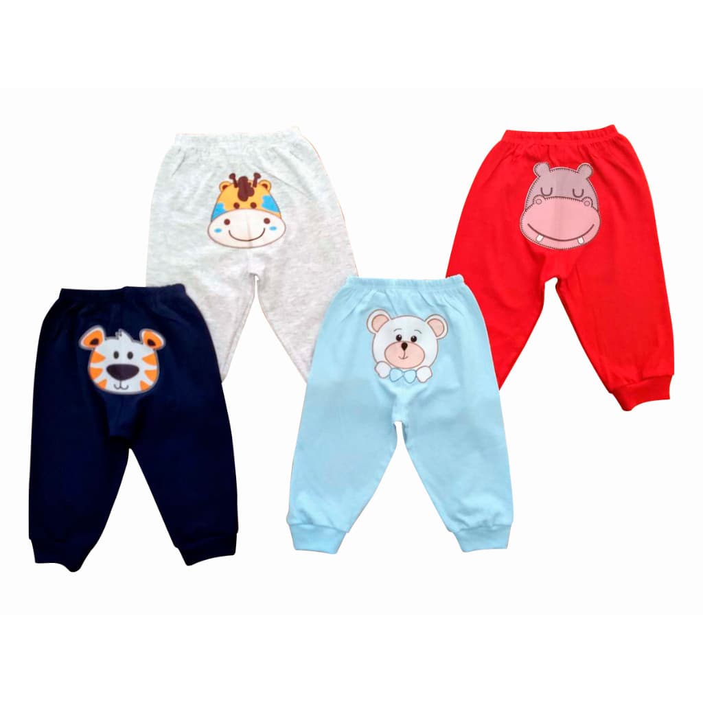 Kit 4 Peças Mijão Calça Estampada Bebê Infantil Menina