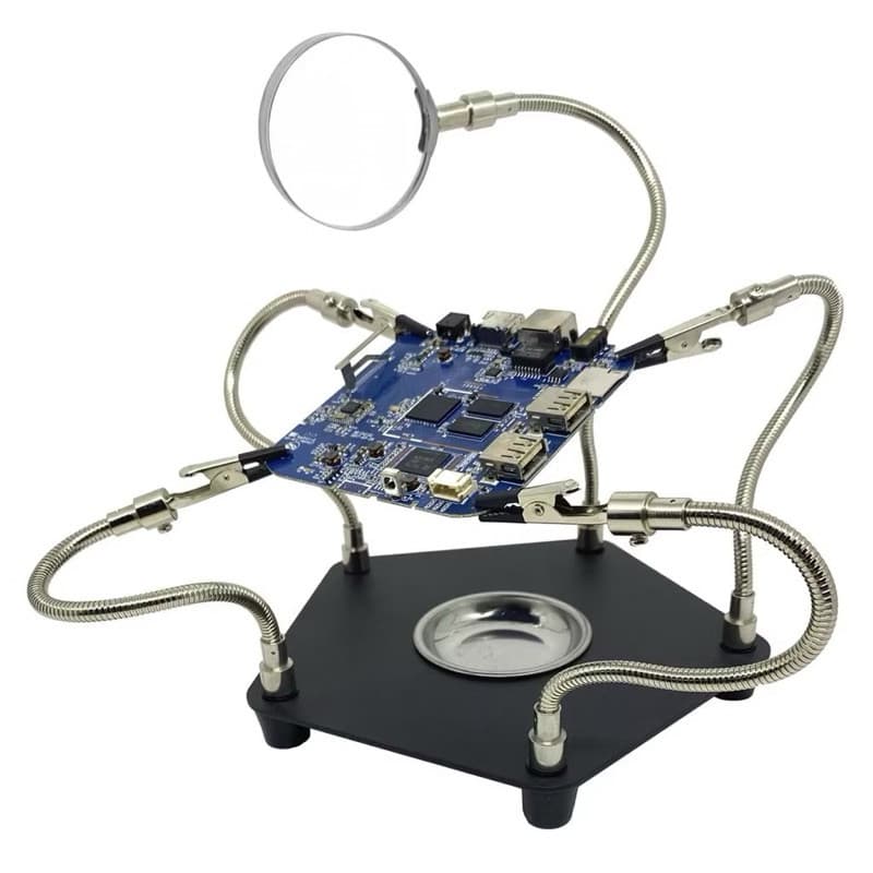 Bancada de manutenção garras auxiliar PCB soldagem
