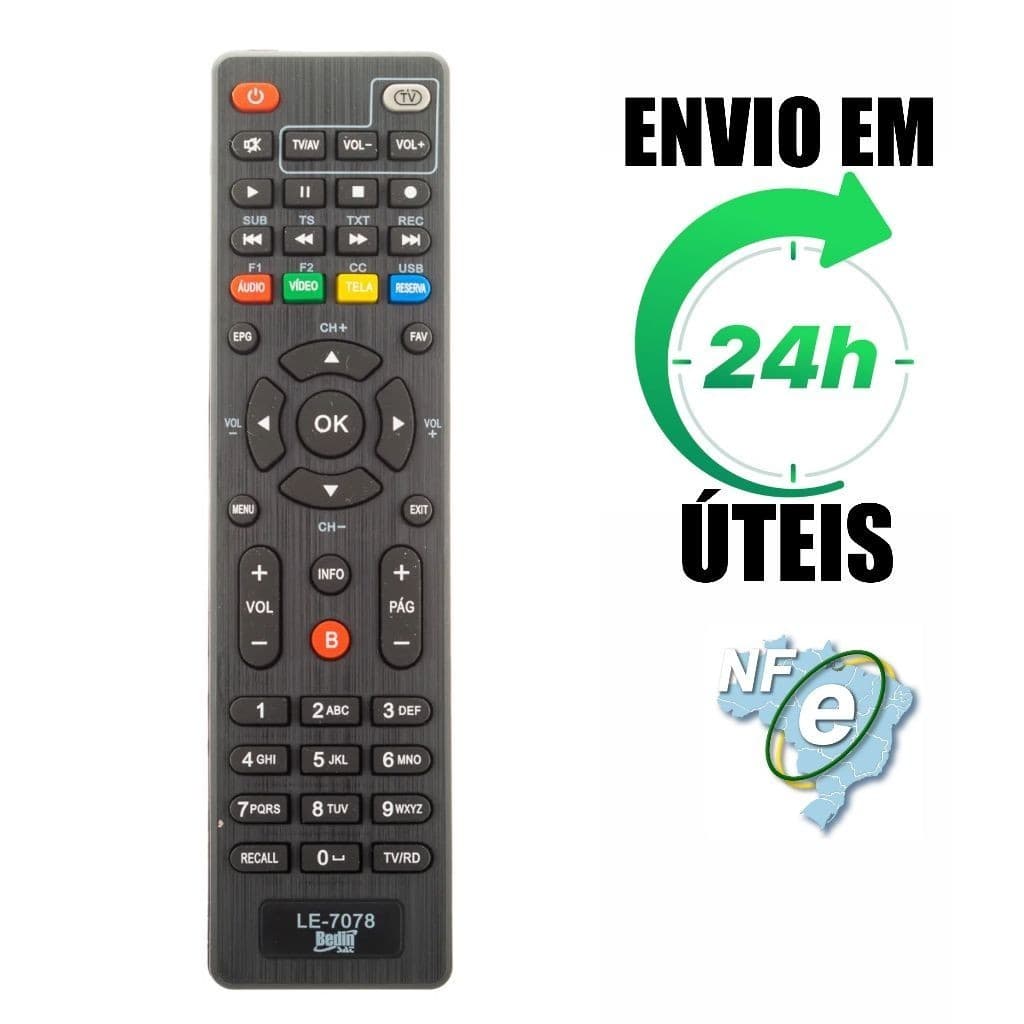 Controle Remoto Para Receptor Bedin Sat BS-9900S