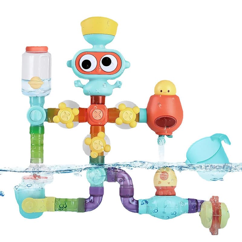 Conjunto de tubos jogando água brinquedos infantis montagem brinquedos tubo pode ser personalizado 27 peças banho bebê