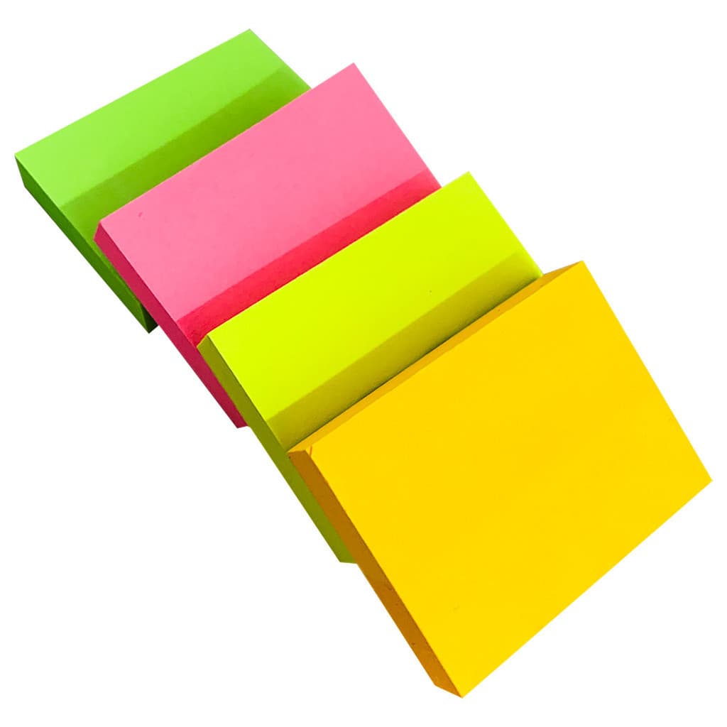 Bloco De Notas Adesivo Post It 38x50mm C/ 100 Folhas 4 Cores