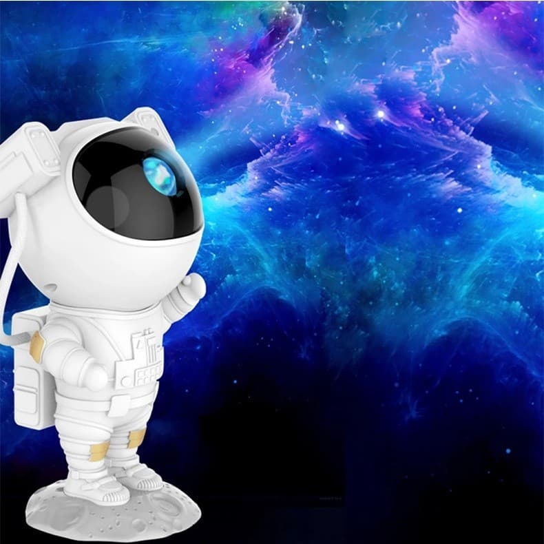 Projetor Luz Led Astronauta Galáxia Estrelas Nebulosa Iluminação Noturna Luminária Lâmpada Controle