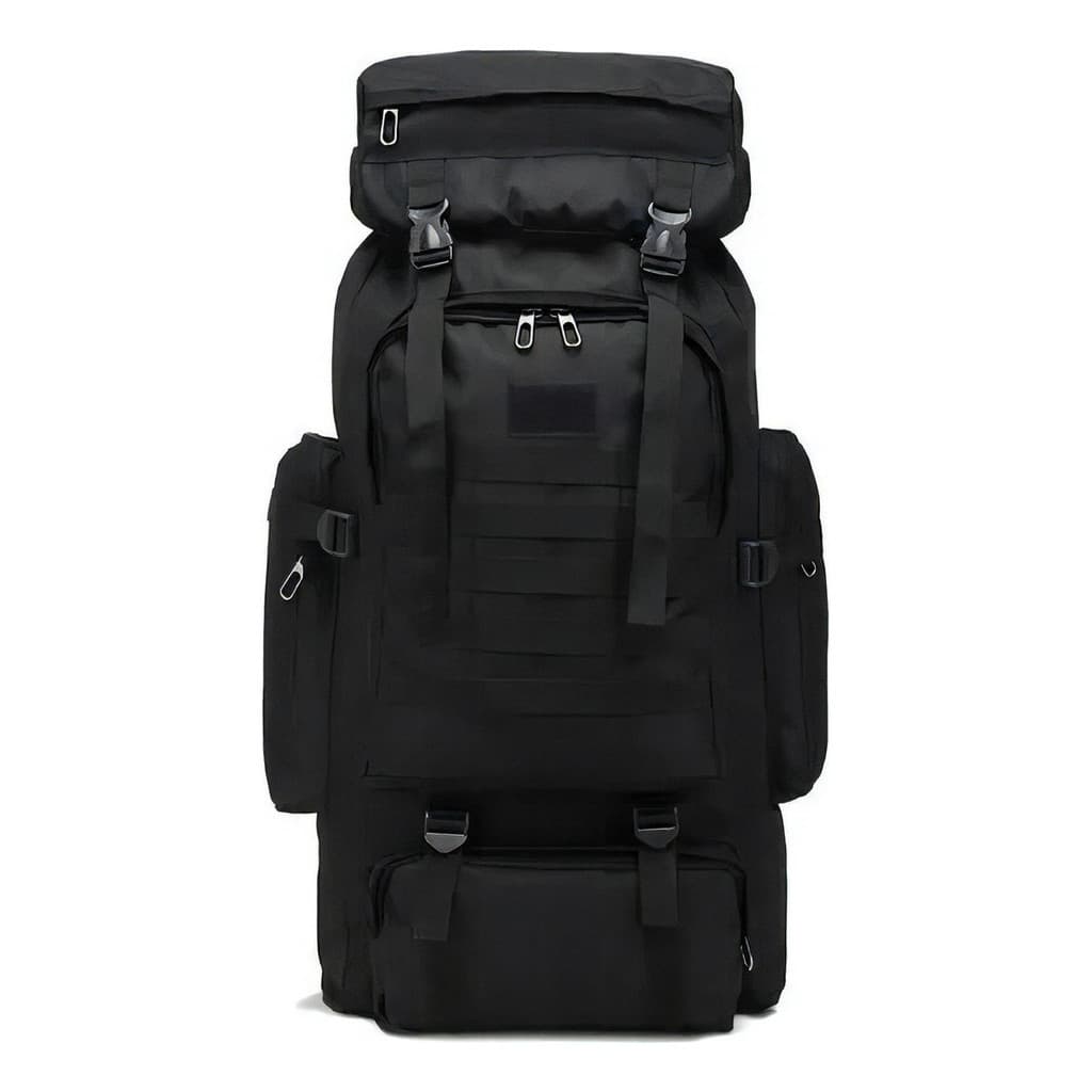 Mochila Cargueira Camping Impermeável 80l Travessia Trilha Cor Preto