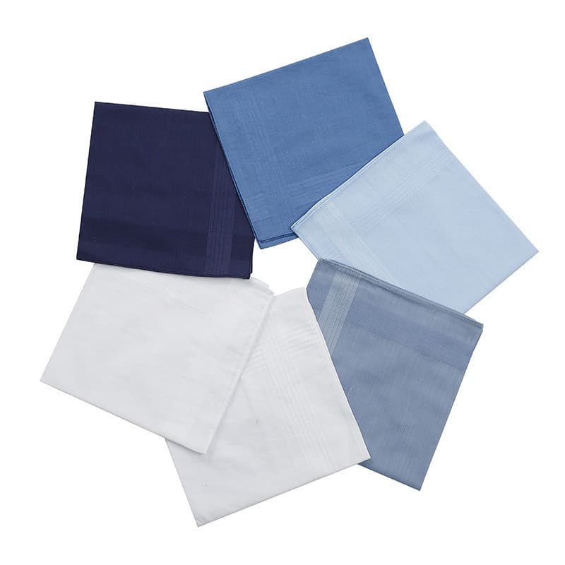 3 Pçs 40x40cm Cor Sólida Branco Azul Liso Lenços Masculinos Bolso De Algodão Macio Suor Toalhas Quadradas Chá Festa Favo