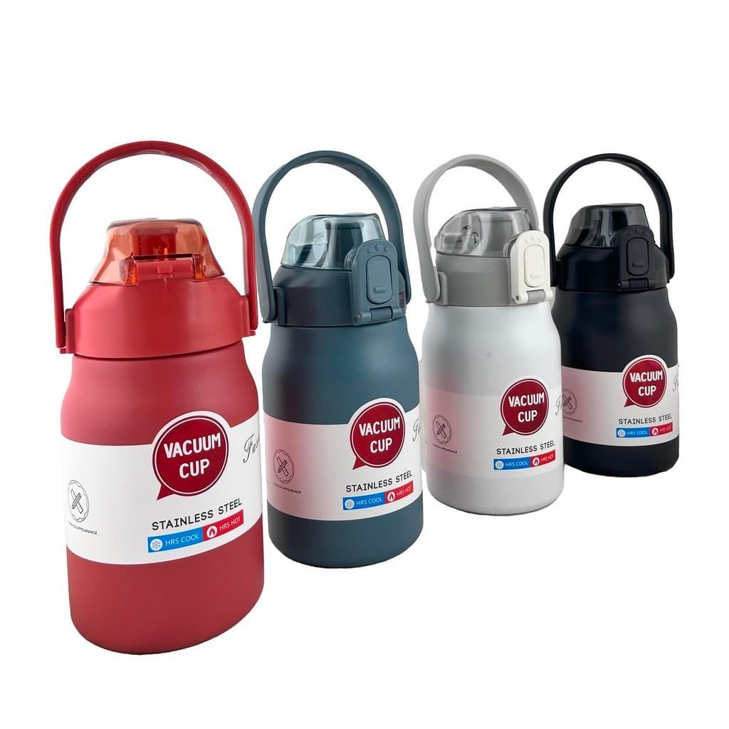 Garrafa Térmica Inox 1L 1000ml Academia Trilha Sport Quente e Frio Isolamento Duplo