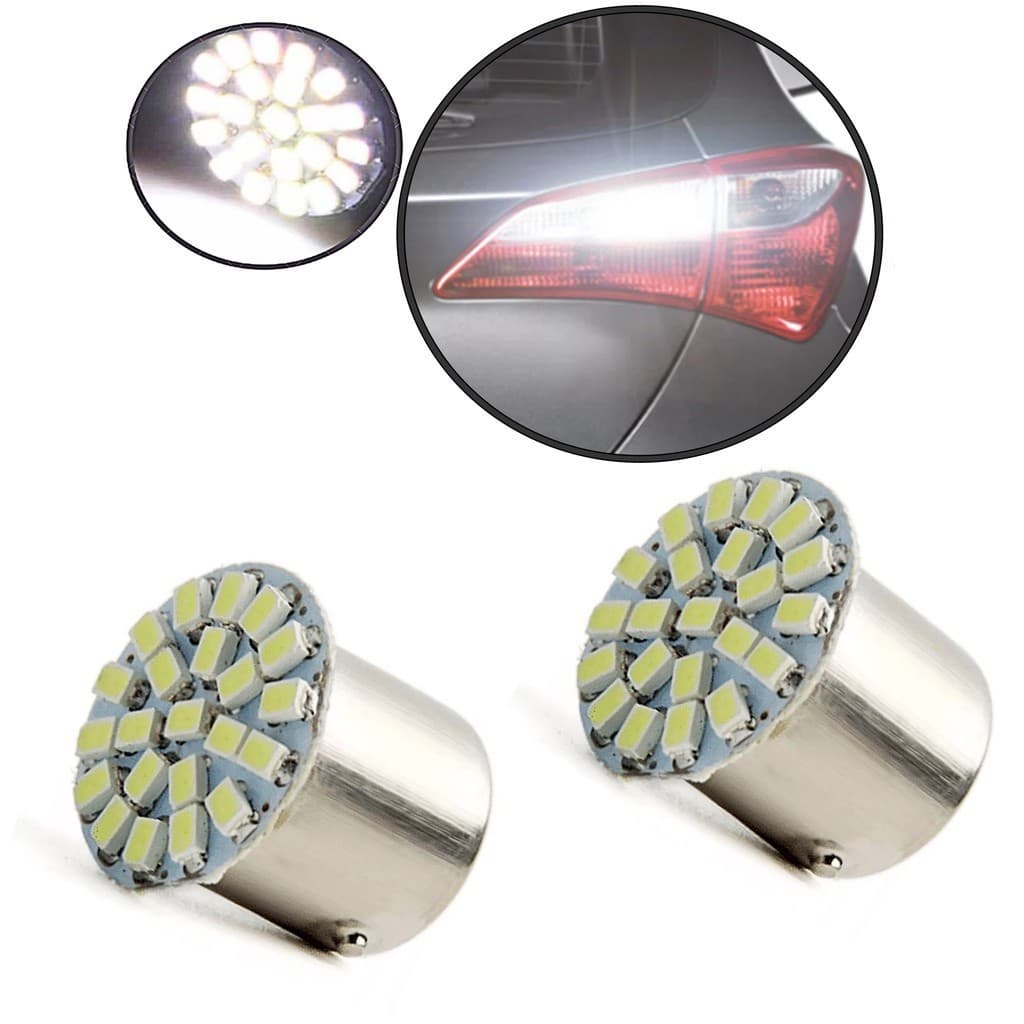 Par de Lâmpadas led luz de ré 1 polo 22 Leds Automotivo carro 12v