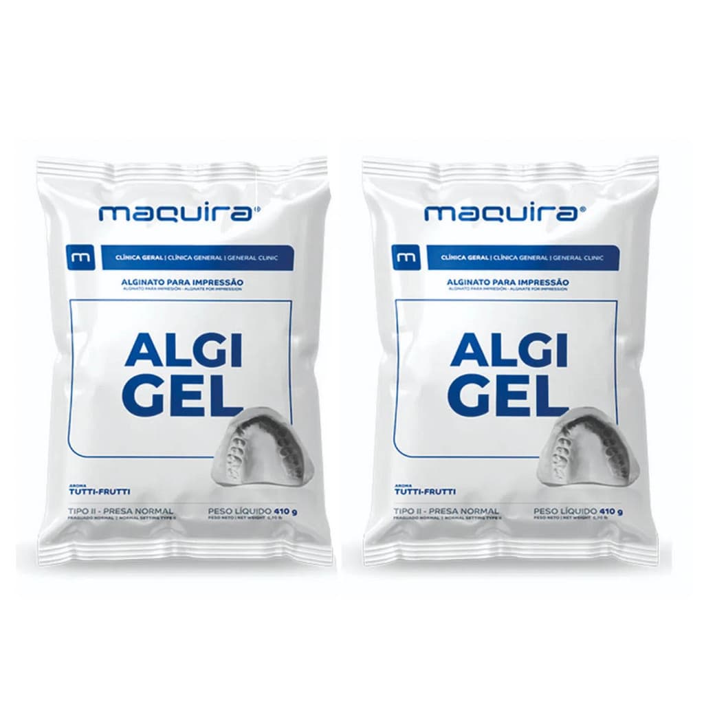 02 Alginato Algi-gel Tipo Il - Maquira Embalagem Com 410g