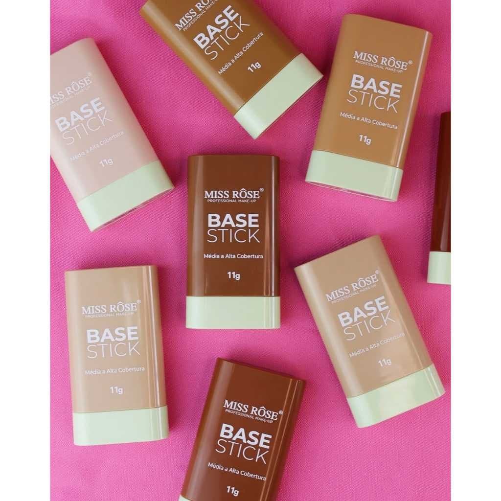 Base Stick Bastão Média a Alta Cobertura Longa Duração Miss Rose - 11g