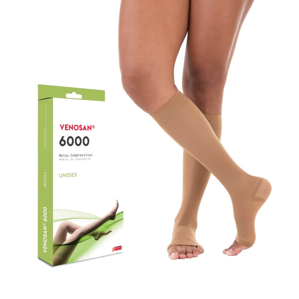Meia Venosan 6000 20-30 mmHg 3/4 Panturrilha Cor Bronze