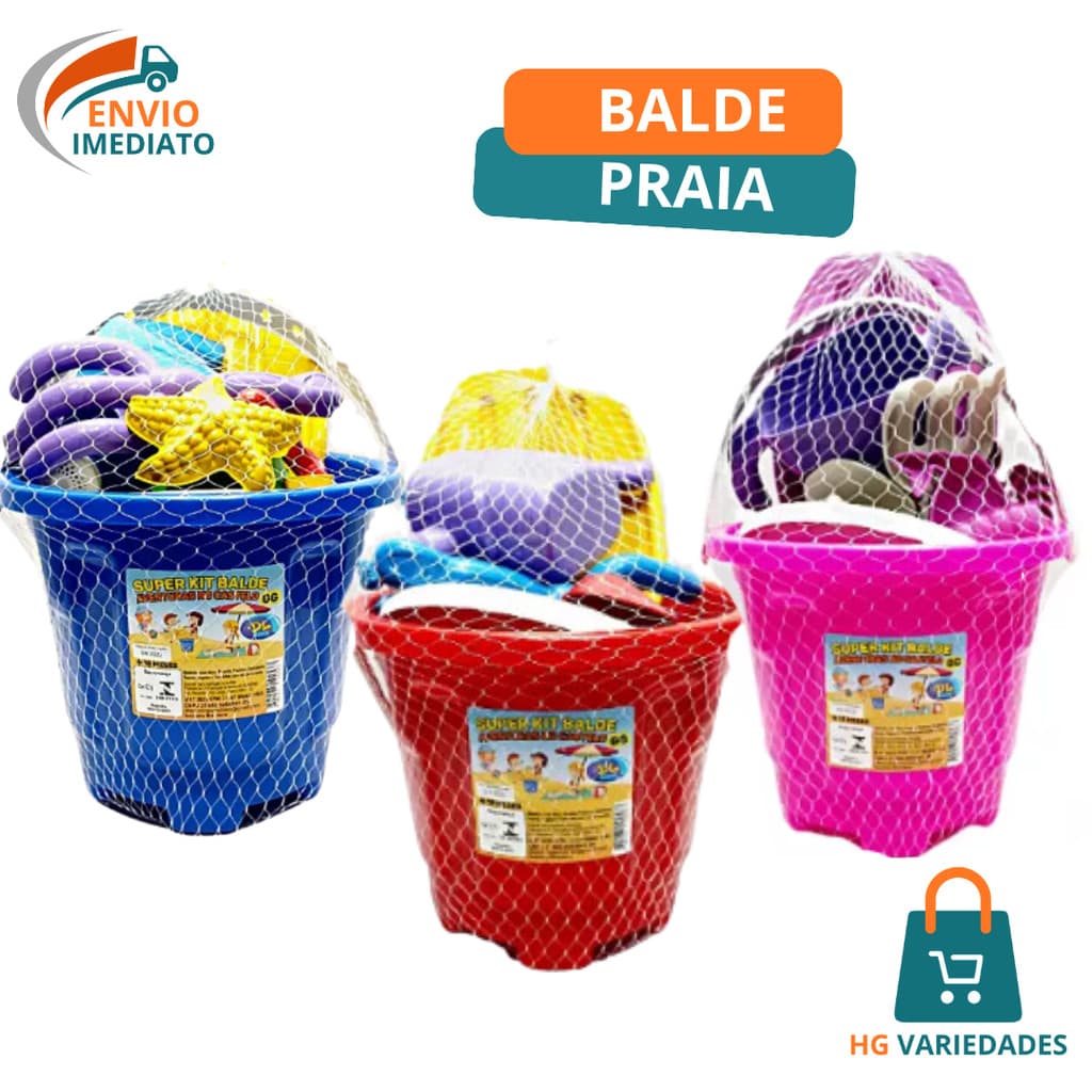 Kit Baldinho Infantil Praia Castelinho Completo Promoção Balde Brinquedo