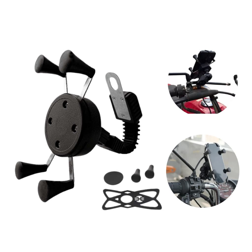 Suporte Moto Celular Garra Resistente e Ajustável Suporte Guidão