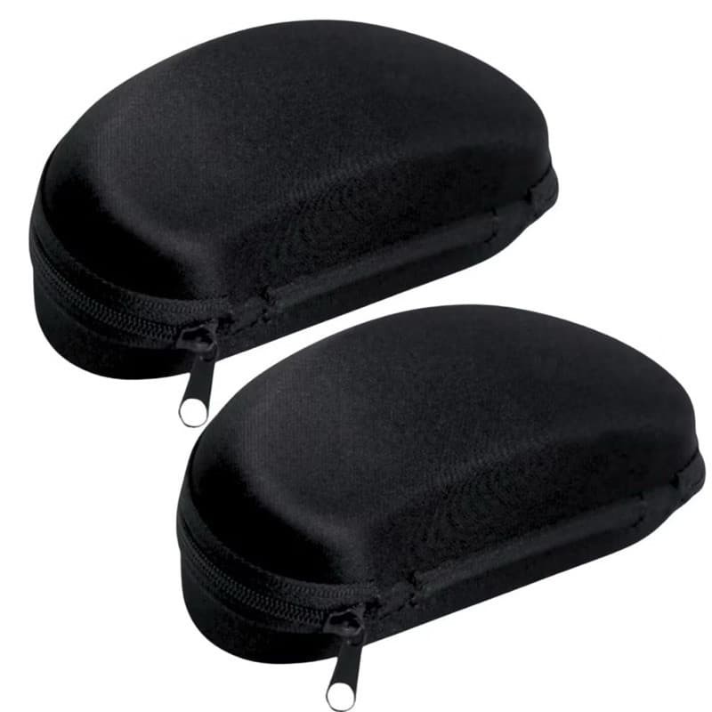 Kit Porta Óculos Estojo Ziper Preto Case Capinha Para Óculos De Sol / De Grau Com Zíper