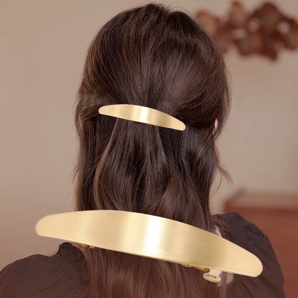 Simples Metal Primavera Hairpin Suave Longo Oval Volta Cabeça Grampo De Cabelo Presilhas Bun Estilo Ferramenta Jóias Ace