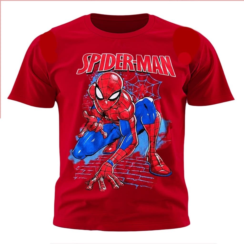 Camisa Infantil Juvenil Super Herói Spider Man Camisa Diversas Estampas 100% Algodão