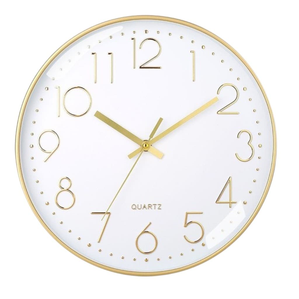 Relógio de Parede para Decoração Escritório Sala Cozinha 25cm Quartz Luxo