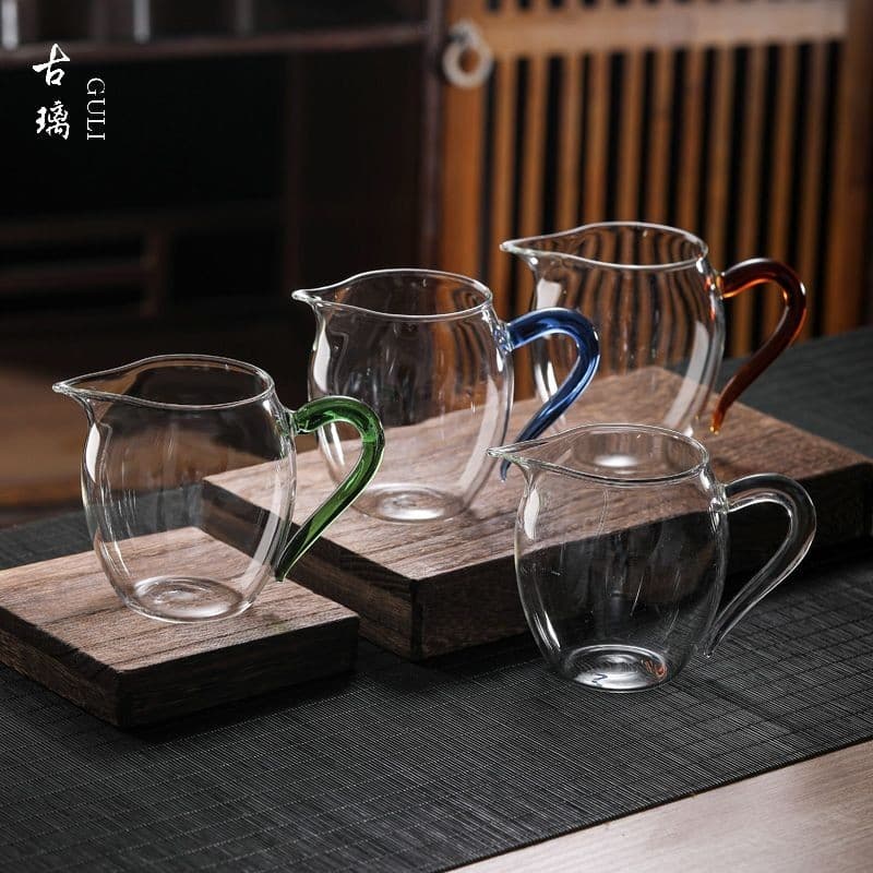 Divisor de chávena de chá de palha de vidro fada de chá -styl Chávena de chá de palha de vidro espesso Dispensador de chá japonês transparente Conjunto de chá de acessórios Chá de chá Sea Heat-Resistant tea Filter tea Set 2.18