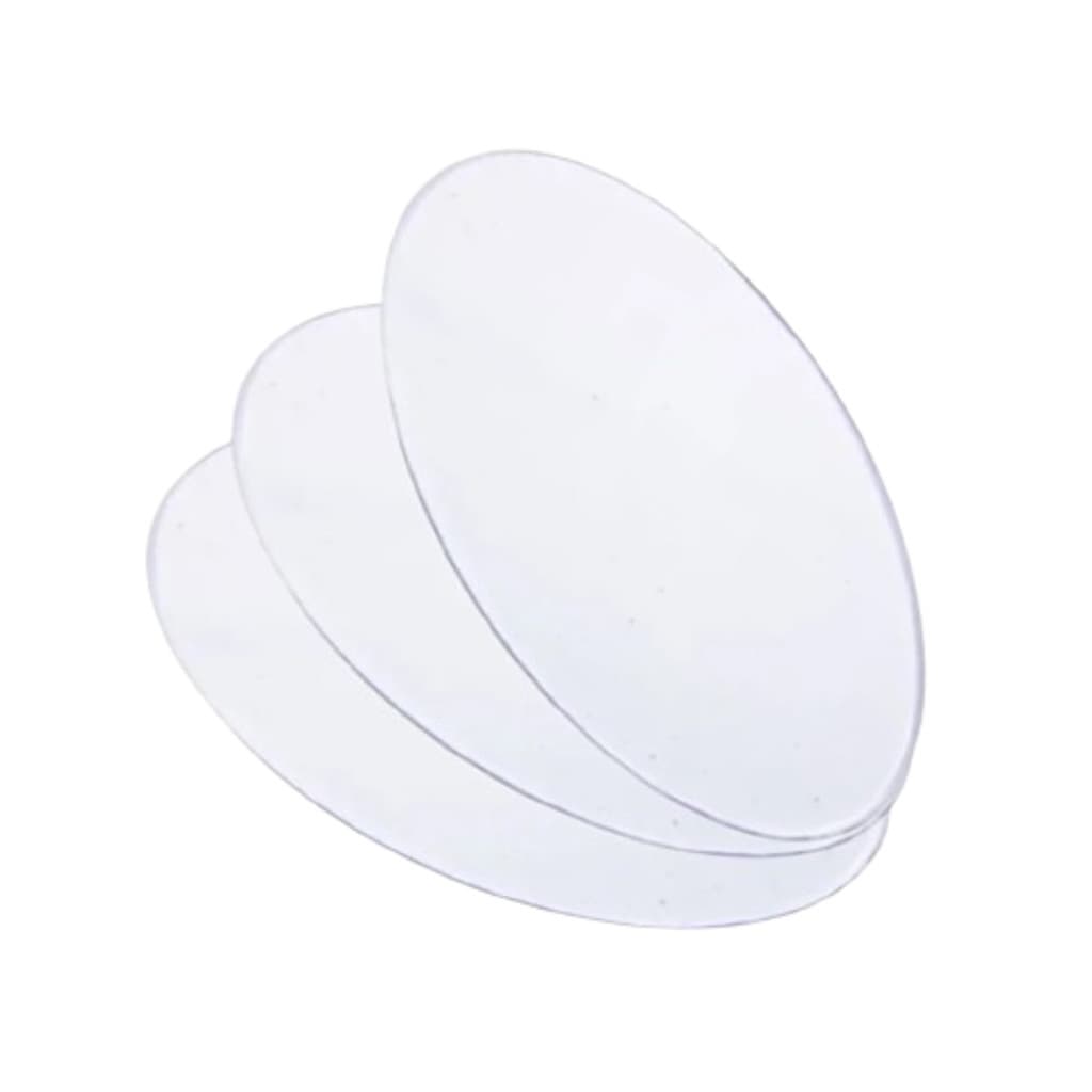 Kit 50 Base Oval Acrílico 2mm Transparente 8x5cm Biscuit