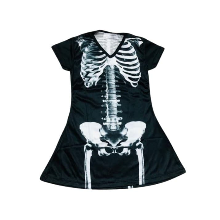 Fantasia Infantil - Vestido Caveira