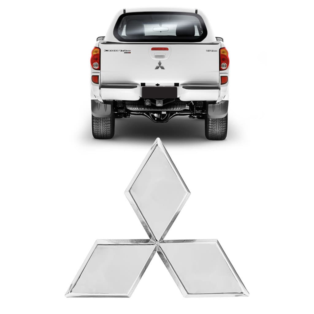 Emblema do Porta-Malas Mitsubishi L200 Triton 2007 Até 2016 Cromado