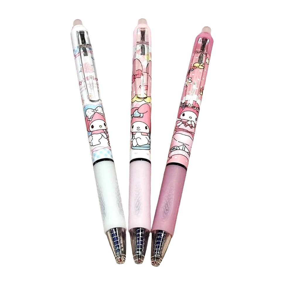 Caneta fofa da turma da Hello Kitty Apagavel, coleção My Melody, esferográfica, Sanrio