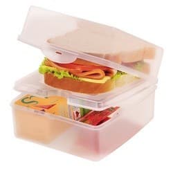Porta Lanche Sanduicheira Dupla Plastico Sanremo 685 porta lacnhe escolat infantil