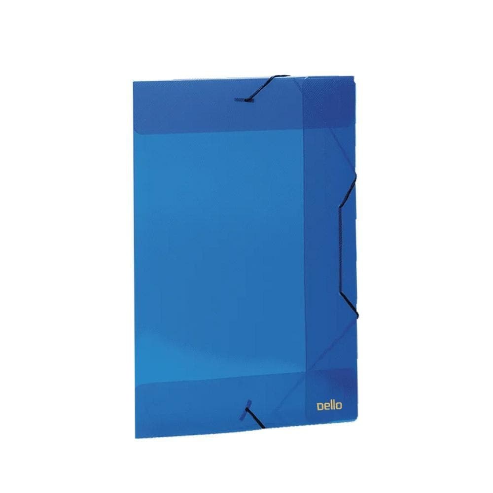 Pasta Aba Elástico Ofício Top Lino 33x23cm Azul Dello