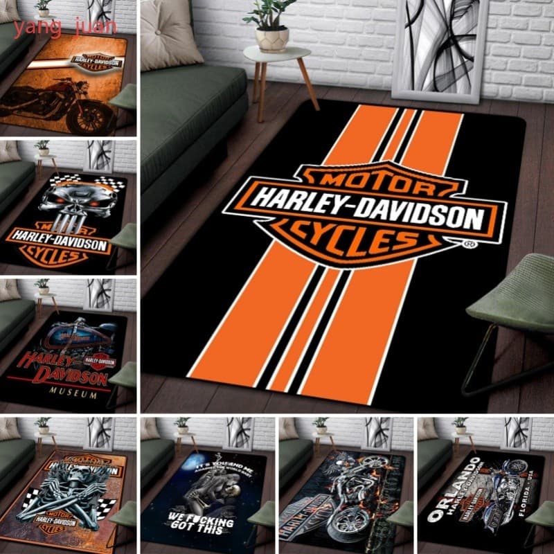 Clássico Harley Motocicleta Logotipo Tapete Para Sala De Estar E Quarto Decoração Sofá Tapetes d56